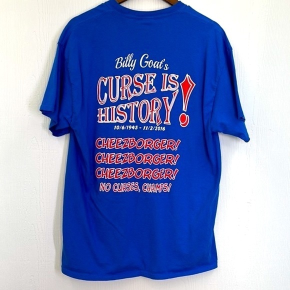 Port & Company - Billy Goat Tavern Chicago IL CHEEZBORGER! Blue T Shirt Size XL - Picture 7 of 8